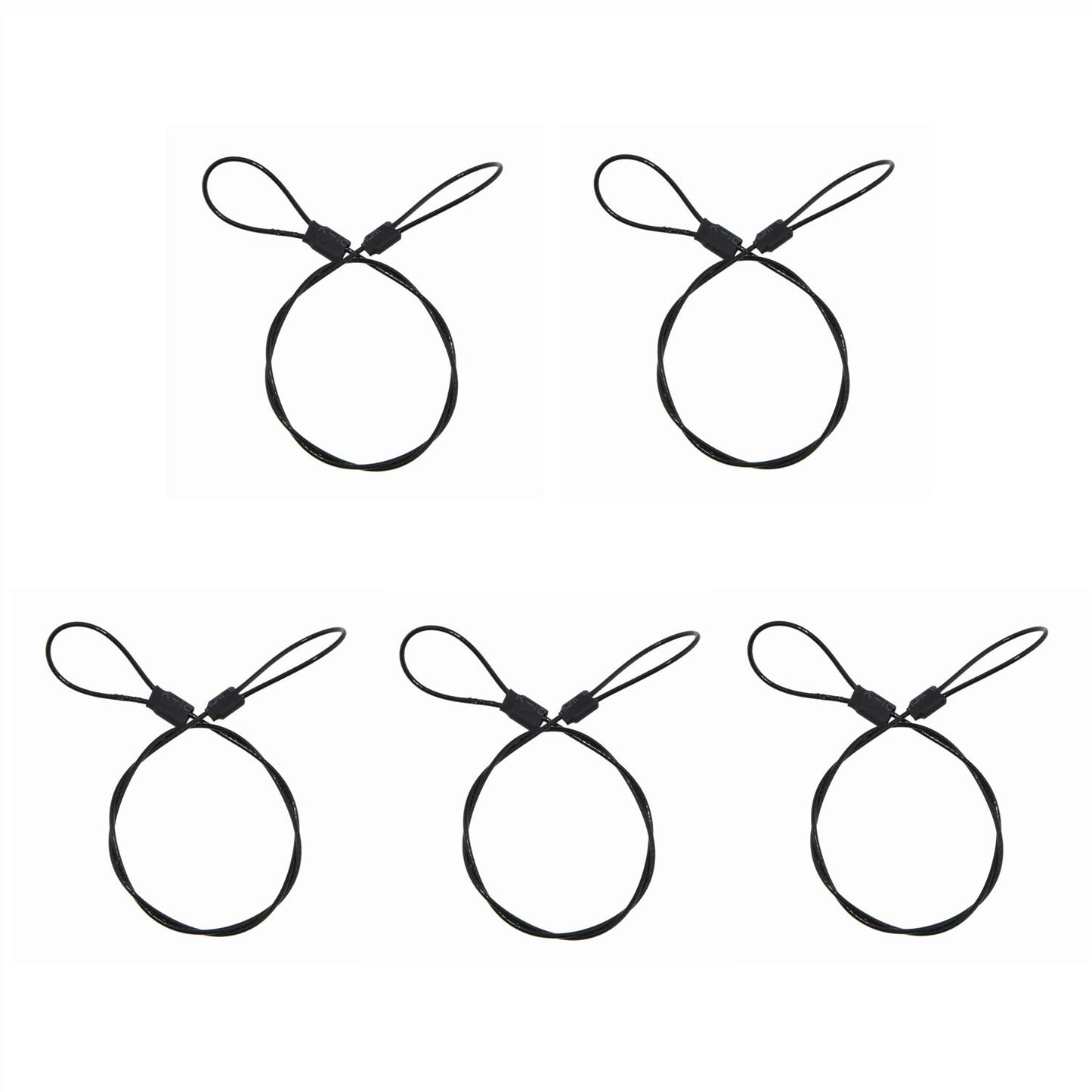 SIOTI Steel Tether Lanyard with 5PCS 12Inch for GoPro Hero 6/5/4/3+/3/2/1/Session,Action Camera and Other Applicable Equipment(12in)