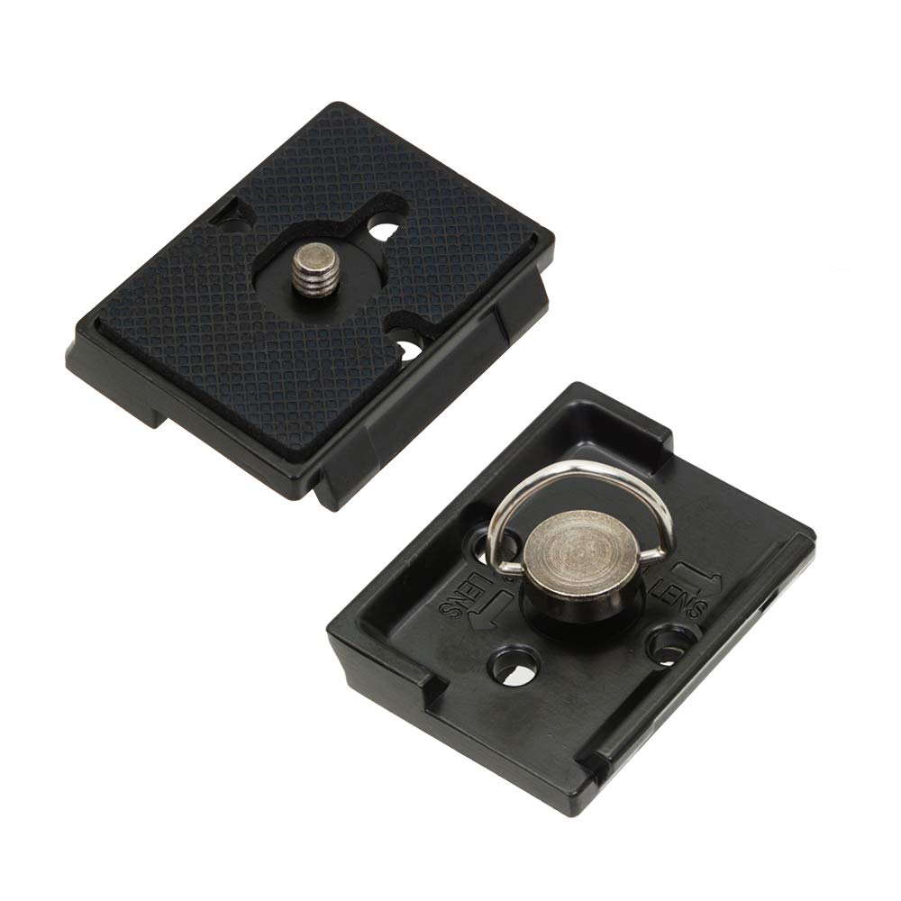 SIOTI 323 Quick Release Plate, 200PL-14 RC2 Quick Release Plate with 1/4"-20 Screw and 3/8" Bushing Adapter Compatible for MFTO Tripods Head with RC2 Rapid Connect System Include
