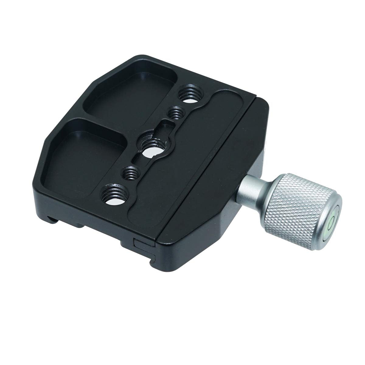 SIOTI Quick Release Plate Mount, Quick Release Plate Clamp, Tripod Ball Head Mount Clamp with 2×Bubble Spirit Level for DSLR, Camcorder, Projector, Heavy Video Camera (70mm QR Clamp)