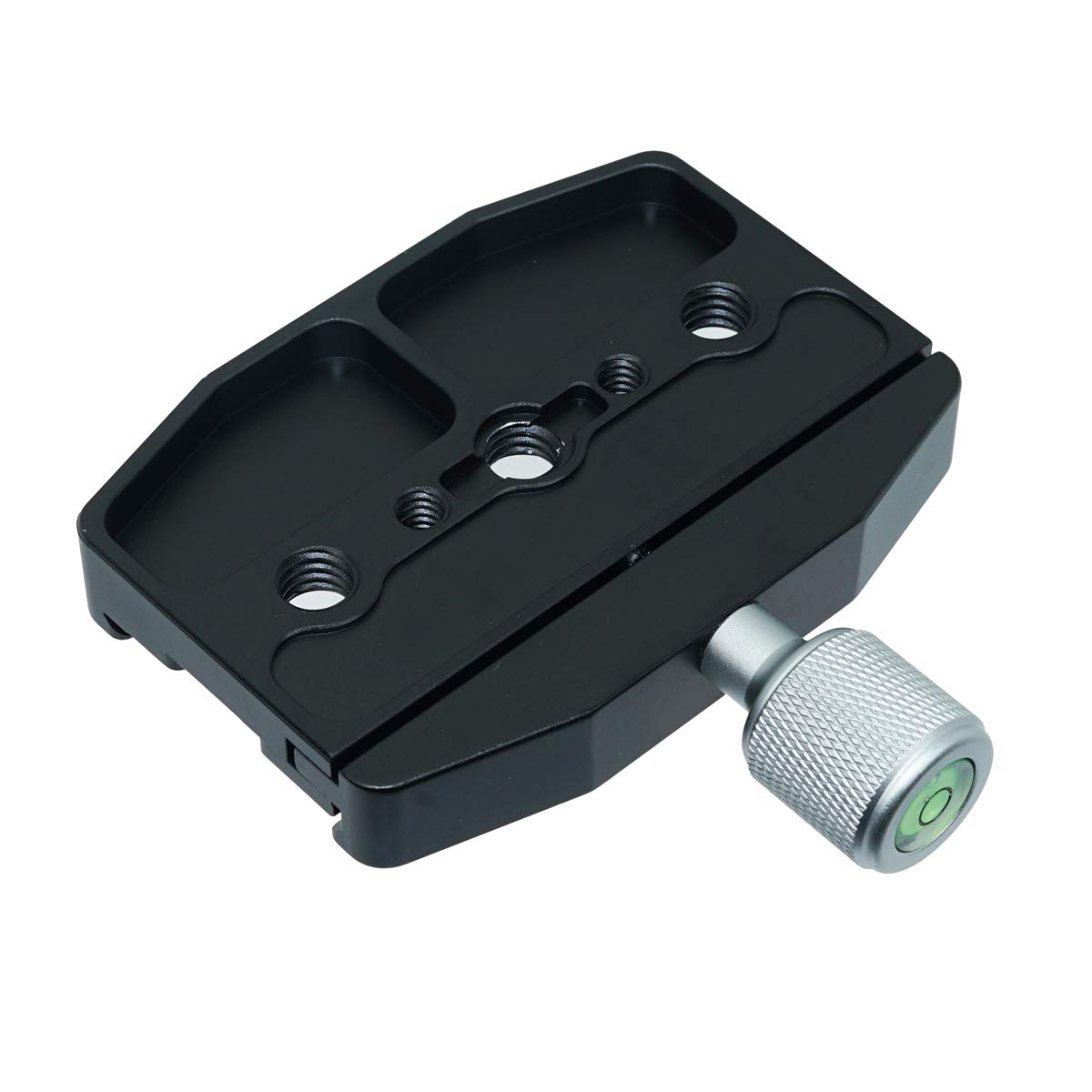 SIOTI Quick Release Plate Clamp, Quick Release Plate Mount, Tripod Ball Head Mount Clamp with 2×Bubble Spirit Level for DSLR, Camcorder, Projector, Heavy Video Camera (90mm QR Clamp)