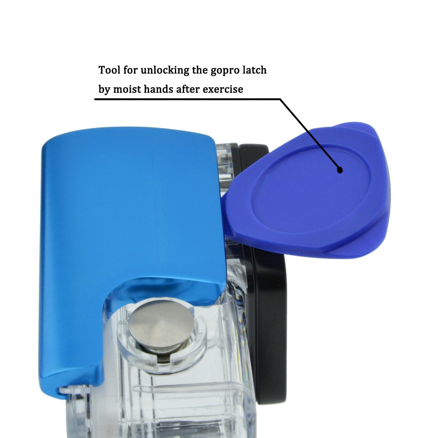 SIOTI Hero 3+ Underwater Housing Lock Buckle, Hero 4 Waterproof Case Snap Latch, Aluminum Replacement, Compatiable with Go Pro Hero 3+/Hero 4 Waterproof Housing (Blue)