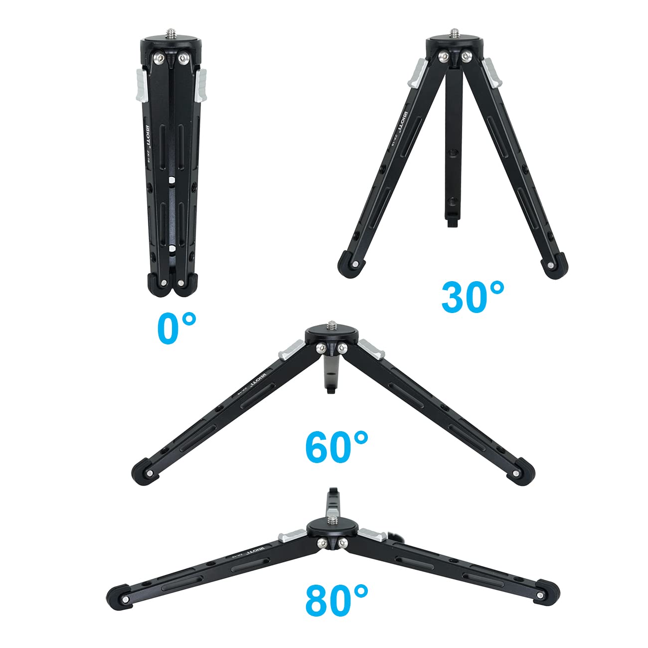 SIOTI Mini Tripod Stand Camera, Portable Tabletop Tripod Stand, Alumina Material & Lightweight, Compatialble for DSLR, SLR,Camcorder, Projector, Mobile Cellphone, Action Camera, Gopro, Webcam
