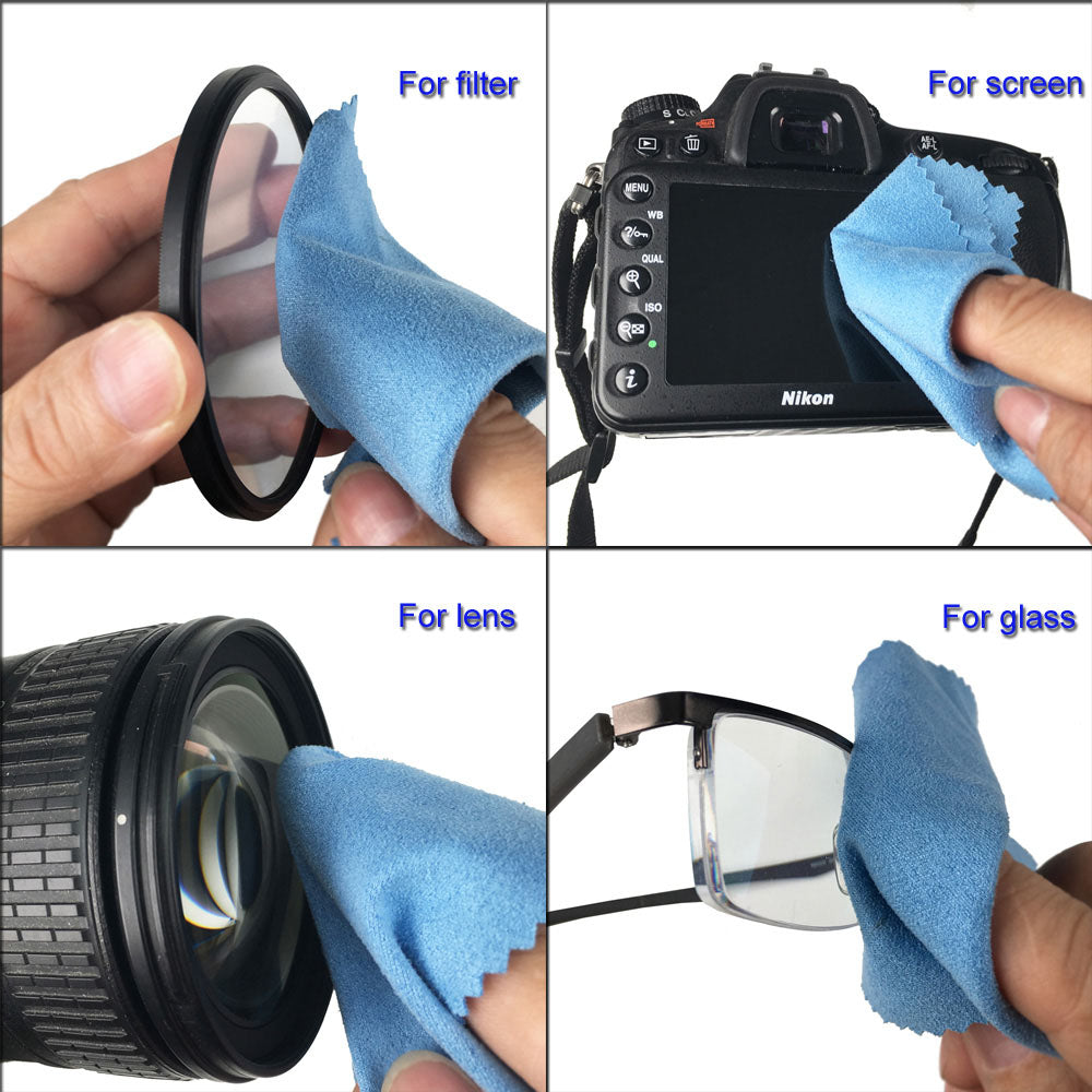 SIOTI 2pcs Lens Cap + Cap Clip + Cleaning Wiper