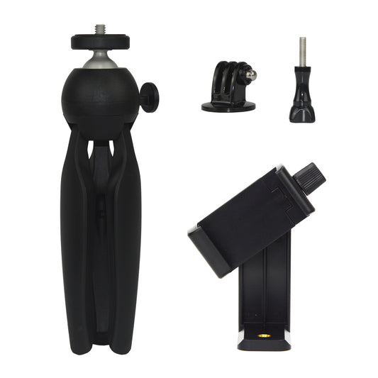 SIOTI Mini Flexible Ball Head Tripod + Cellphone Holder Mount + Adapter