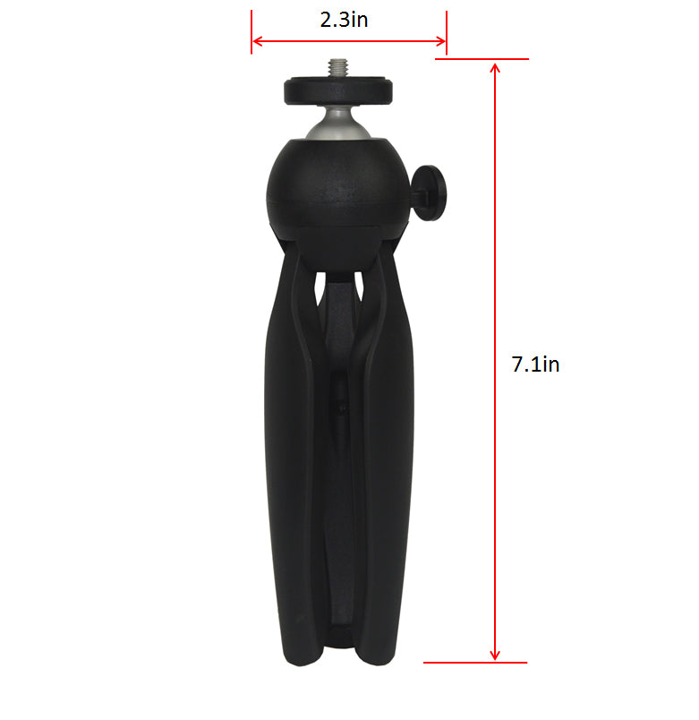 SIOTI Mini Flexible Ball Head Tripod + Cellphone Holder Mount + Adapter