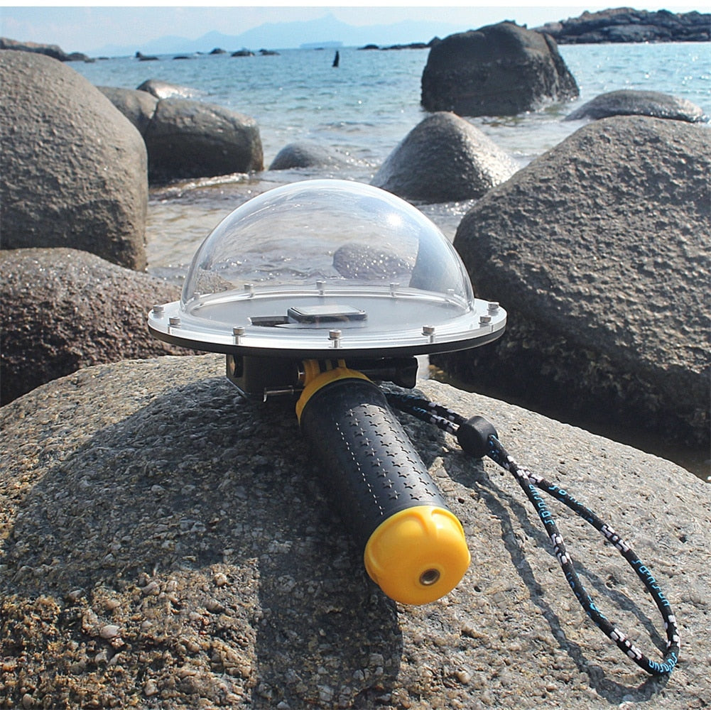 Waterproof Dome Port Diving Lens Cover Case with Pistol Trigger Grip for GoPro Hero 5 6 7
