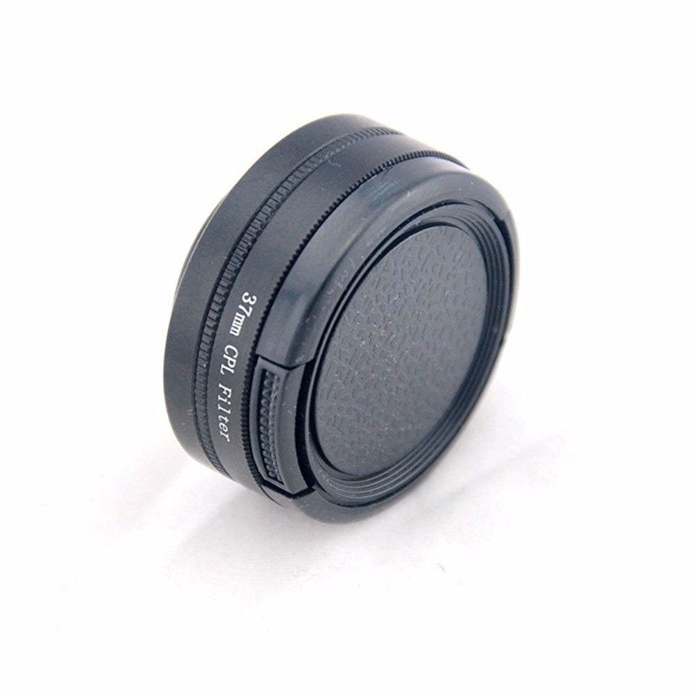 For Yi II 4K Action Camera 3in1 Optical Glass 37mm Filter CPL Lens+Adapter+Lens Cap For Yi 2 4K Camera