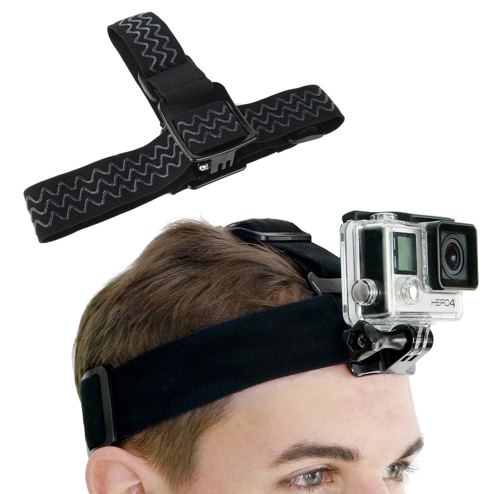 Adjustable Head Strap Mount+Hat Quick Clip Mount+Backpack Clip Mount for Action Camera
