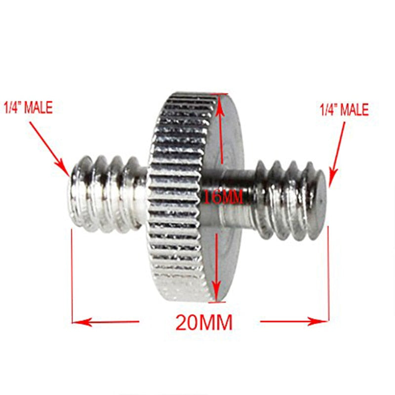 1/4" Male to 1/4" Male Threaded Screw Adapter