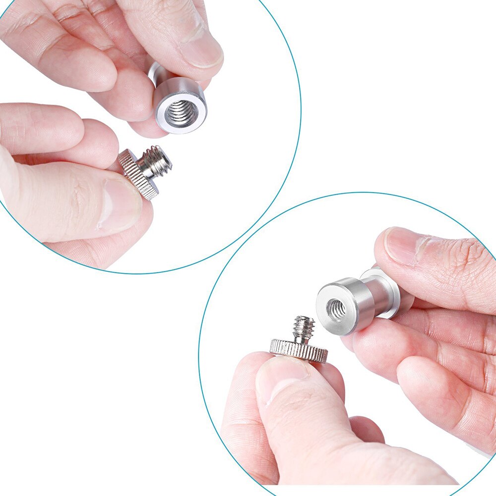 1/4" 3/8"Metal Threaded Screw Converter Adapter
