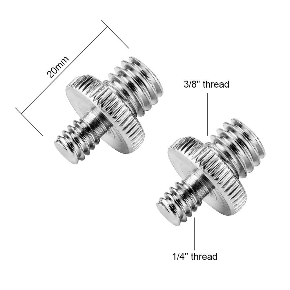 1/4" Male to 3/8" Male Threaded Screw Adapter