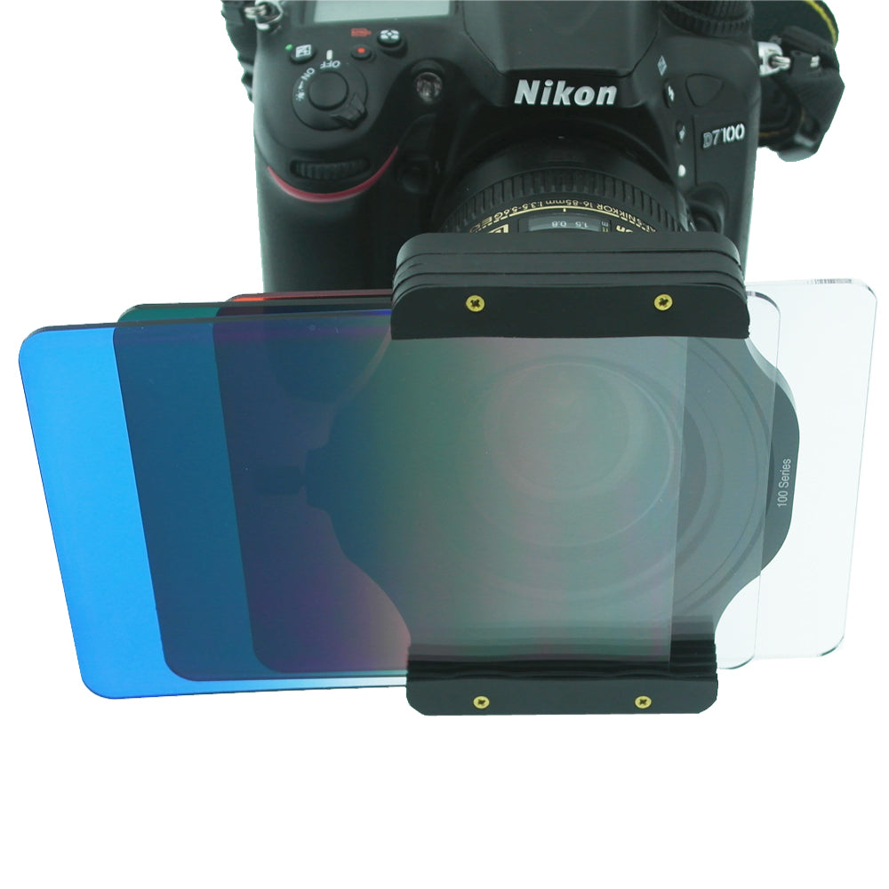 SIOTI 100mm Square Z Series Metal Modular Filter Holder +Metal Adapter Ring for Lee Hitech Singh-Ray Cokin Z PRO 4X4 4x5 4X5.65 Filter.