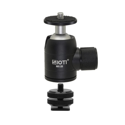 SIOTI Tripod Mini Ball Head Tripod Mount Head-Metal Ballhead 360° Pan 90° Tilt Tripod Mount with 1/4" Screw for Digital Camera/Compact DSLR/Cell Phone/Monopod/Gopro/Light Stand/Light House