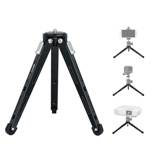 SIOTI Mini Tripod Stand Camera, Portable Tabletop Tripod Stand, Alumina Material & Lightweight, Compatialble for DSLR, SLR,Camcorder, Projector, Mobile Cellphone, Action Camera, Gopro, Webcam