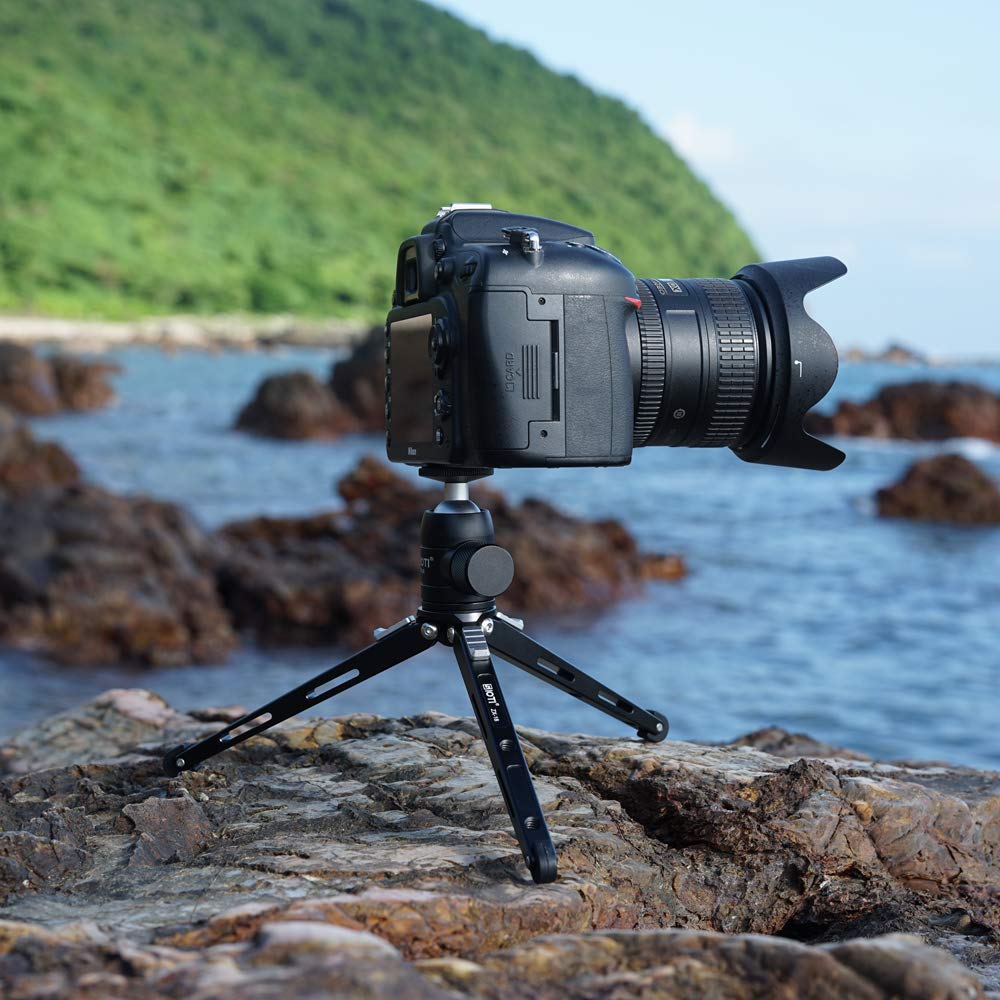 SIOTI Ultra Mini Ball Head Mount with Hot Shoe, Compatibale with Digital Camera/Microphone/Smart Phone/Action Camera/Flash/LCD (Mini Ball Head MX20)
