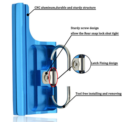 SIOTI Hero 3+ Underwater Housing Lock Buckle, Hero 4 Waterproof Case Snap Latch, Aluminum Replacement, Compatiable with Go Pro Hero 3+/Hero 4 Waterproof Housing (Blue)
