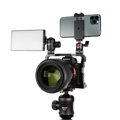 SIOTI Ultra Mini Ball Head Mount with Hot Shoe, Compatibale with Digital Camera/Microphone/Smart Phone/Action Camera/Flash/LCD (Mini Ball Head MX20)
