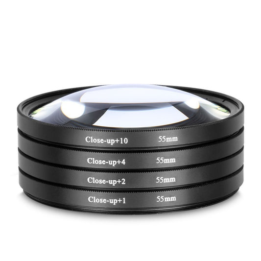 Close Up Macro Lens Filter(+1 / +2 / +4 / +10) Diopter Filters Set for Camera Lens
