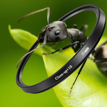 Close Up Macro Lens Filter(+1 / +2 / +4 / +10) Diopter Filters Set for Camera Lens