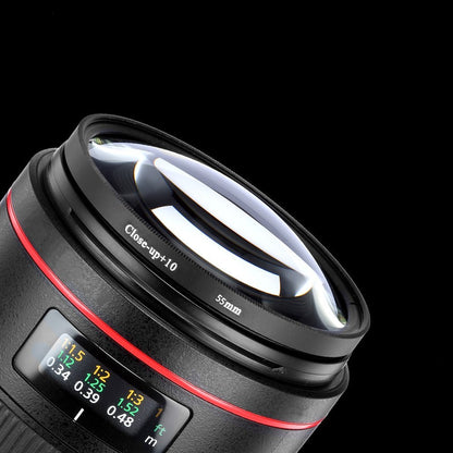 Close Up Macro Lens Filter(+1 / +2 / +4 / +10) Diopter Filters Set for Camera Lens
