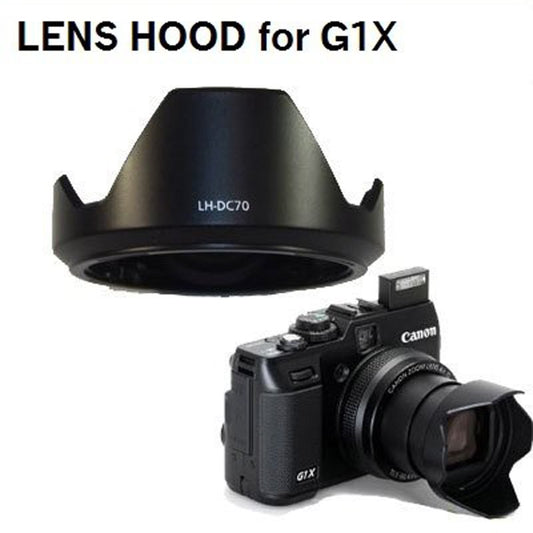 SIOTI Lens Hood LH-DC70 HARD PLASTIC Bayonet Lens Hood for CANON PowerShot G1X GX1 Cameras