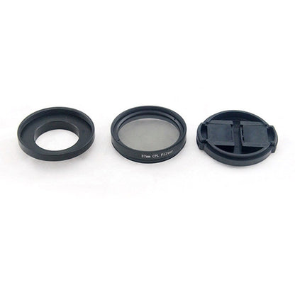 For Yi II 4K Action Camera 3in1 Optical Glass 37mm Filter CPL Lens+Adapter+Lens Cap For Yi 2 4K Camera