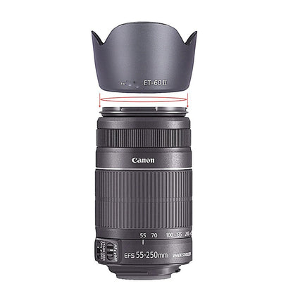 SIOTI Camera Lens Hood ET-60II for Canon EF 75-300mm f/4.0-5.6 USM II USM III USM Lenses for Canon EF-S 55-250mm F/4-5.6 IS Lens