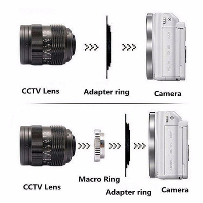 SIOTI Adapter Ring C Mount Movie Lens for EOS M FX NEX M4/3 N1 MFT Mount C-for EOS M C-NEX C-FX C-M4/3 C-N1 CCTV Lens Mount Adapter
