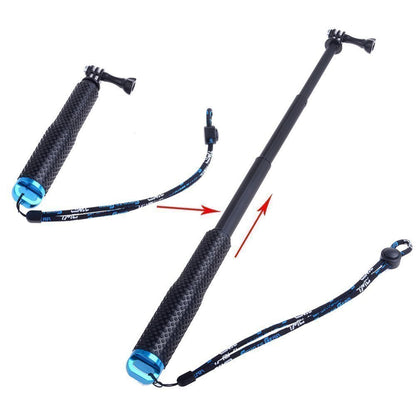 Aluminum Extendable Pole Stick Telescopic Handheld Monopod with Mount Adapter for Action Camera