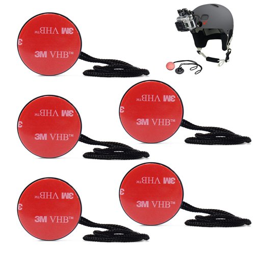 5PCS Safety Insurance Tether Straps With 3M Sticker Mounting Kit  for Action Camera