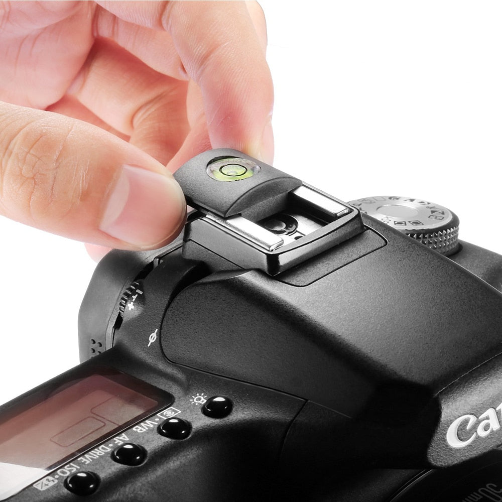 Camera Flashlight Hot Shoe Cover with Bubble Spirit Level for Camera