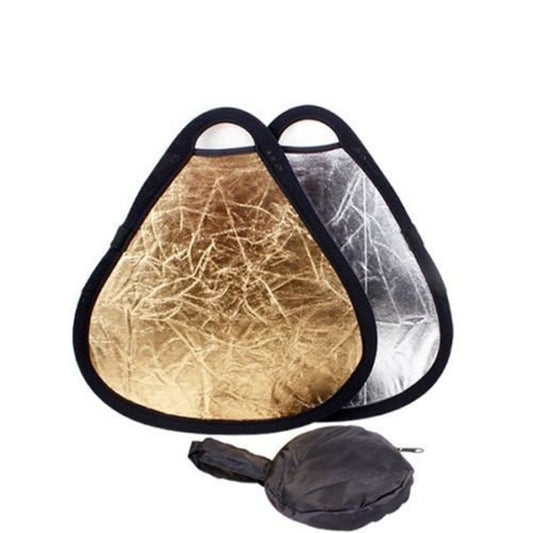 2 in 1 Gold/Silver Portable Triangle Photography Reflector