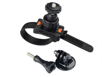 Helmet Bicycle Zip Mount Strap Tripod Holder with Adapter Mount