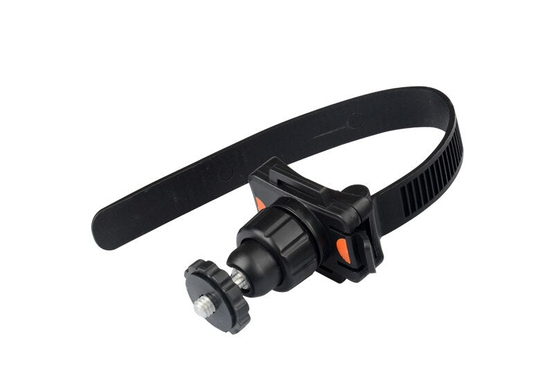 Helmet Bicycle Zip Mount Strap Tripod Holder with Adapter Mount