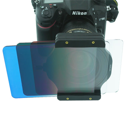 SIOTI 100mm Square Z Series Metal Modular Filter Holder +Metal Adapter Ring for Lee Hitech Singh-Ray Cokin Z PRO 4X4 4x5 4X5.65 Filter.